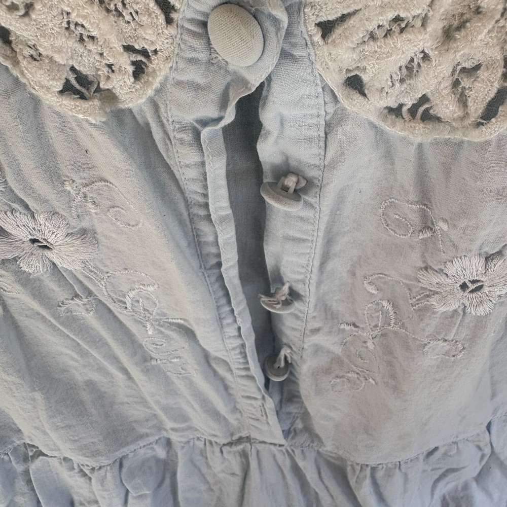 Vintage nightgown baby blue embroidered small - Picture 12 of 12